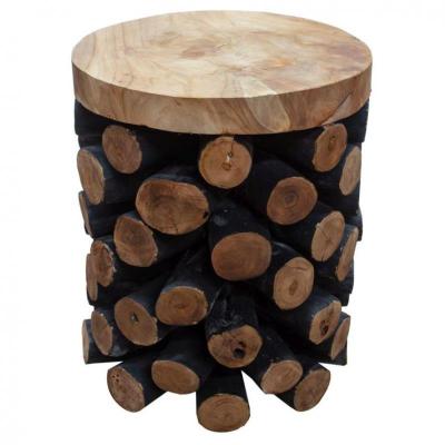 Natural Teak Log Stool/Table